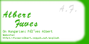 albert fuves business card